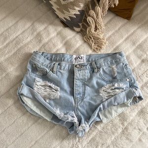 One teaspoon bandits button fly shorts
